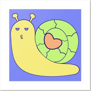 Kawaii Cute Snail Posters and Art